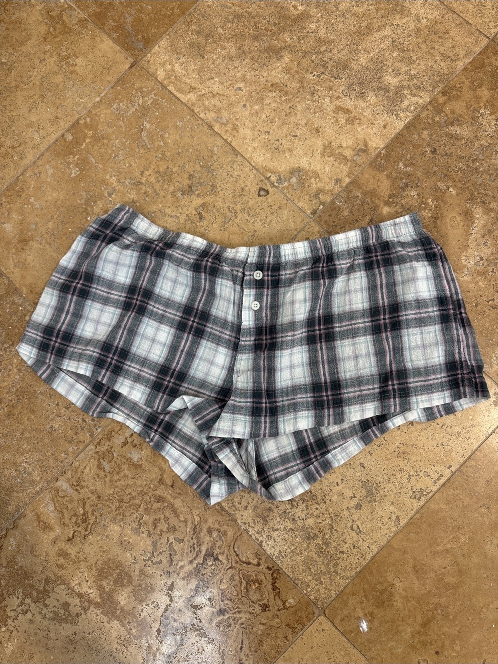 Brandy Melville Plaid Lounge Boxer Shorts